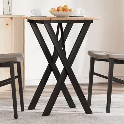 Produktbild von Möbel Esstisch X-Gestell 50x50x75 cm Massivholz Kiefer und Gusseisen - Esstische 3282691