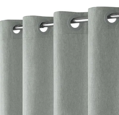 Obrázok produktu pre Omgoods – Vodotesná záclona do sprchy s vzhľadom na ľan a s háčikmi
