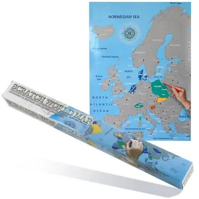 Produktbild von Landkarte zum Freirubbeln Europa. Format 45 x 70 cm