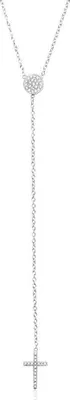 Produktbild von Unique Y-Kette Sterlingsilber Kreuz Zirkonia SN0354