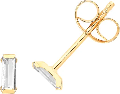 Image de Boucles d'Oreilles Femme Or 375/1000 avec Oxyde de Zirconium - 4mm; TRS36128