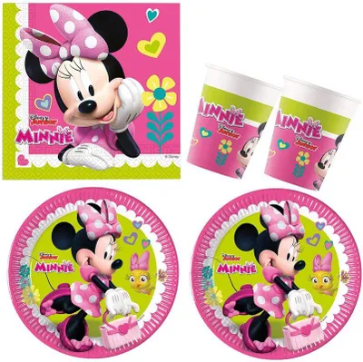 Produktbild von Minnie Maus Happy Helpers Partyset zum Kindergeburtstag 52 tlg.