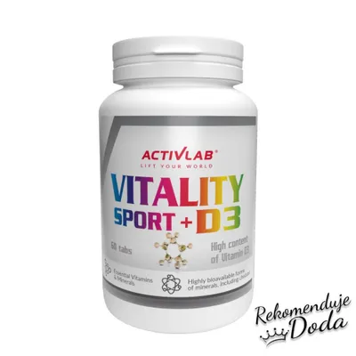 Obrázok produktu pre Vitality SPORT + D3 komplex vitamínov a minerálov s vysokým obsahom vitamínu D3 Activlab Pharma