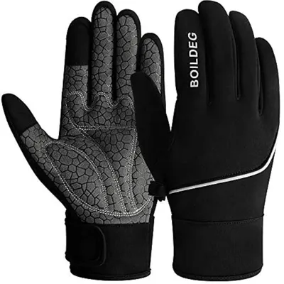 Imagen del producto de Solidchoice: Guantes de invierno para bicicletas y motocicletas con forro térmico