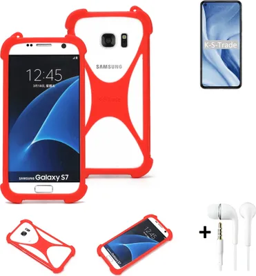 Produktbild von Handy-hülle + Kopfhörer kompatibel mit Xiaomi 11 Lite 5G NE Schutz-hülle Bumper Silikon Schutz Hülle Cover Case Silikoncase Silikonbumper TPU