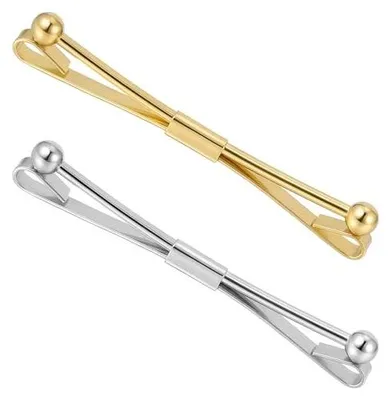 Zdjęcie produktu dla Spinki do krawata metalowe eleganckie dla mężczyzny na wesele 2 szt