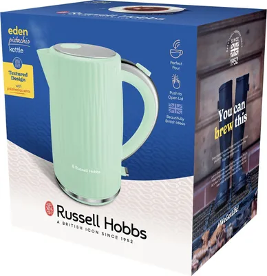Image de Russell Hobbs 27364-70, 1,7 l, Vert, Vert, Acier inoxydable, Bouton, 156 mm, 225 mm