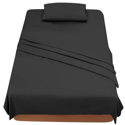 Imagen del producto de Juego de sábanas de microfibra para cama de 90 cm, color