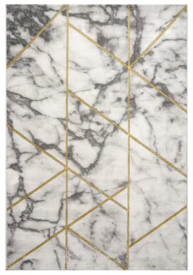 Produktbild von Paco Home Teppich Wohnzimmer Kurzflor Modernes Marmor Design Geometrisch 80x150 cm