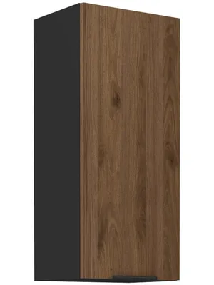 Obrázek produktu pro Vysoká horní skříňka TOVA - šířka 30 cm, ořech okapi / černá