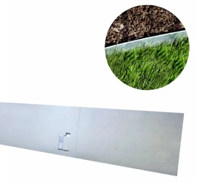 Immagine prodotto di Bordure per Aiuole in metallo 18,5 cm x 120 cm un colore | Aiuole giardino | Cordoli per aiuole, colore: senza colore