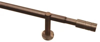 Produktbild von Gardinenstange ausziehbar Zylinder 1-Lauf Ø 22/25 mm edelstahl/ bronze