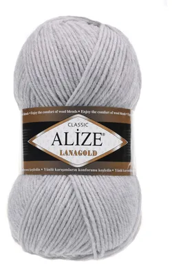 Strickwolle ALIZE Lanagold hellgrau