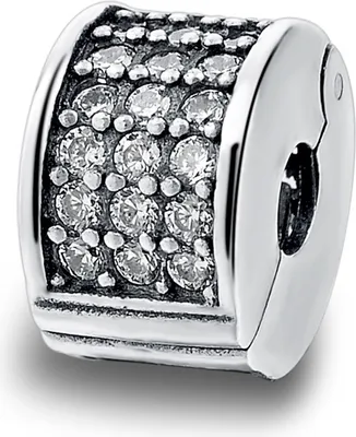 Produktbild von PANDACHARMS Pavé Clip Charm, 925er Sterling Silber, passt zu Pandora