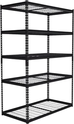 Produktbild von 5-stöckiges Metall Schwerlastregal - Garagenregal 122x61x180 cm - Verstellbare Böden für Garage & Lager