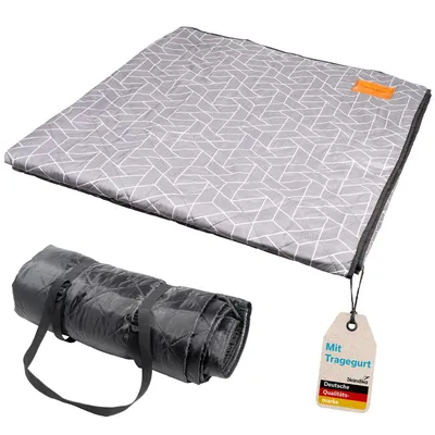 Produktbild von Skandika Zeltteppich Bredal 300 x 300 cm | Outdoor Teppich mit Softtouch- Polyester, wetterfest & wasserdicht, mit Tragegurt | Picknickdecke
