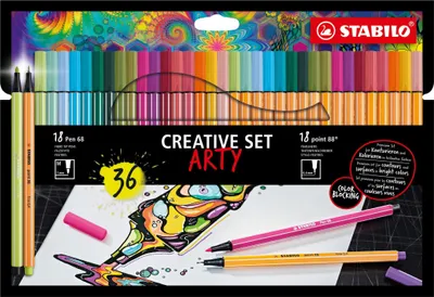 Obrázok produktu pre STABILO 8868/36-1-20-6 STABILO point 88 / Pen 68 ARTY kreatvna sada, krabica 36 ks