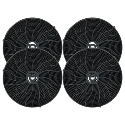 Produktbild von vhbw 4x Aktivkohlefilter kompatibel mit Bauknecht DBTRI 9110 IXL, DBTR 9190 IXL, DBHVS 82 LT K, DBHVS 81 LT K, DBHVP 83 LT K Dunstabzugshaube