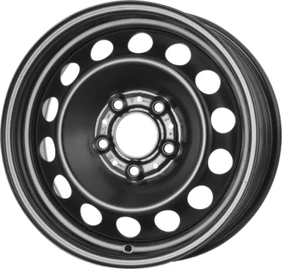 Produktbild von 16 Zoll Stahlfelge ALCAR Stahl 16"x6.5" 5x107.95 PCD ET45 63.40mm Felge Schwarz Frontpoliert