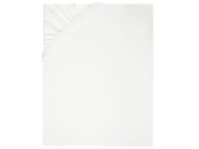 Produktbild von Spannbettlaken Jersey 95% Baumwolle 5% Elasthan, 100x200 cm, weiß, bis 30 cm Matratzenhöhe