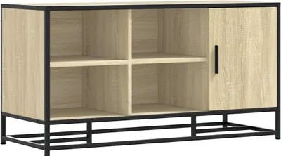 Obrázek produktu pro vidaXL Lavice na boty Sonoma dub 100x40x53,5 cm Materiál na bázi dřeva a kovu