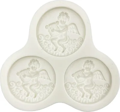 Immagine prodotto di PENTART SILICONE Stampo per colata, Angelo con arpe in un cerchio