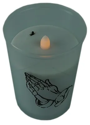 Produktbild von LED Grablicht weiß 4x Dauerbrenner LED Flackereffekt inkl. Batterien Grabkerzen Friedhofskerze Gedenkkerze Grablaterne Ewiges Licht Trauerkerze LED Kerzen