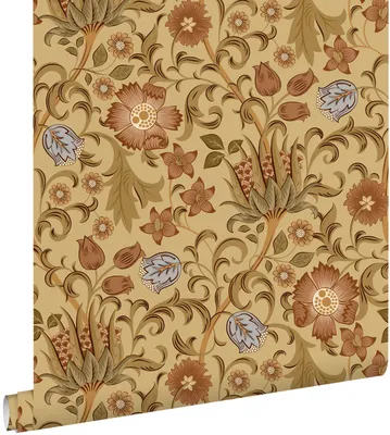 Produktbild von ESTAhome Tapete Blumenmuster Ockergelb 50 x 900 cm