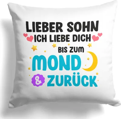 Produktbild von 22Feels Sohn Geschenk 18. Geburtstag Weihnachten Abitur Matura Jungs Kissen Uni Abschluss Bachelor Master Firmung Konfirmation Kinder Deko Männer Dekoration Wohnzimmer Schlafzimmer Couch