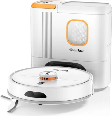 Obrázek produktu pro Teendow D20S MAX+ Robotický Vysavač - Silou 6000Pa 5000mAh Minut Provozu 180min 250ML nádoba Tichý Mop - Bílá