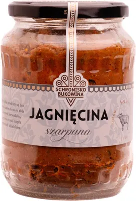 Zdjęcie produktu dla Pasteryzowana jagnięcina jerky 600g - Schronisko Bukowina