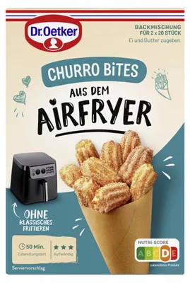 Obrázek produktu pro Dr. Oetker Směs na pečení churro kousků do horkovzdušné fritézy, balení 300 g