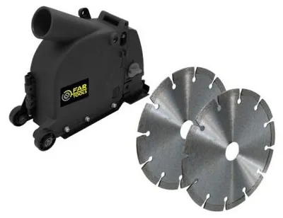 Obrázok produktu pre FARTOOLS Ochranný rezný kryt pre uhlovú brúsku 125 mm + 2* DIA kotúč, možno rezať do steny