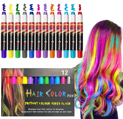 Immagine prodotto di Solidchoice - 12 colori di cera per capelli lavabile, per una colorazione creativa
