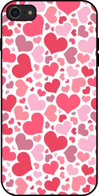 Image de La coque Smartphonica convient pour
  coque pour iPhone 7/8 avec impression de cœurs - Coque arrière en TPU avec motifs de cœurs - Enfants
  Coque avec motifs de cœurs