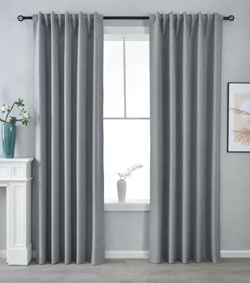 Produktbild von 2er Set Verdunkelungsvorhänge 100% Verdunkelung HxB 245x140 cm Grau »BOSTON Dark« mit Multibandaufhängung, 2023600-2