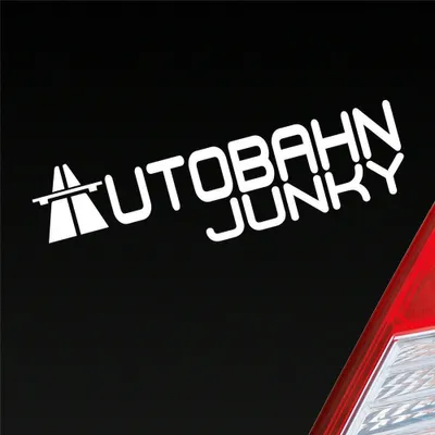 Produktbild von Auto Aufkleber Autobahn Junky Tuning Racing 15x5 cm Weiss Matt Sticker Heckscheibenaufkleber