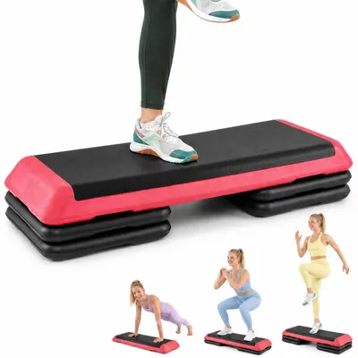 Produktbild von KOMFOTTEU Steppbrett Professional, 3 - Fach höhenverstellbar, Aerobic Stepper mit rutschfester Oberfläche, 150 kg belastbar, Fitness Stepper für Büro, Zuhause & Fitnessstudio