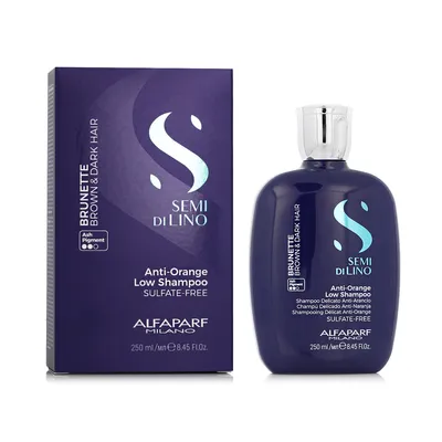 Obrázok produktu pre Alfaparf Šampón Alfaparf Semi di Lino Brunette Šampón proti pomarančom 250ml