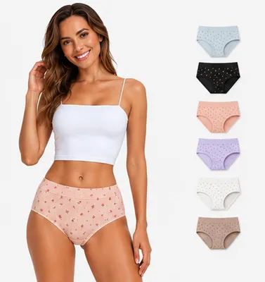 Immagine prodotto di Slip da donna, confezione da 6, in cotone – comodi e traspiranti, mix taglie 2/XL