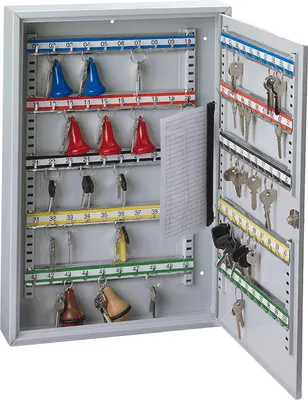 Produktbild von Rieffel VT-SK 2100, Grau, 100 Haken, 2 Schlüssel, 380 x 80 x 550 mm