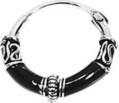 Produktbild von Single 925 Sterling Silber Keltische Bali Creole Rad 13mm 7072