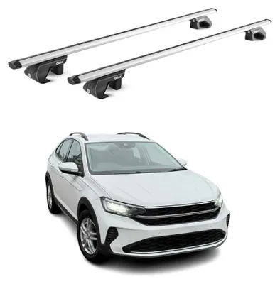 Produktbild von Dachträger Grundtäger für VW Taigo 2021-2025 90kg Aluminium Silber 2 tlg ABE, KI-generiertes Bild