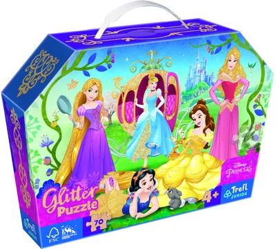 Produktbild von Trefl - S.PRICE Puzzle 70 třpytek v kufruJolly Princesses Disney