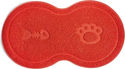 Obrázek produktu pro Nuxie Podložka pod misku pro domácí mazlíčky 46 x 25 cm červená