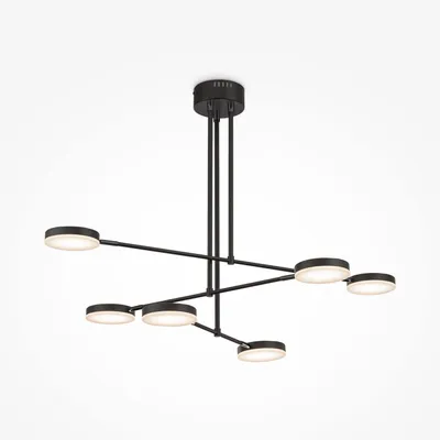 Produktbild von LED Deckenleuchte Metall verstellbar Schwarz 3000 K warmweiß 2500 lm Modern Deckenlampe
