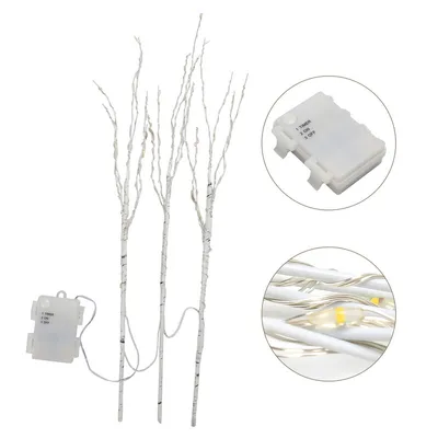 Produktbild von TolleTour Lichterzweige 3er Set LED LED-Lichter warmweiß Batterie Dekoration Weihnachten