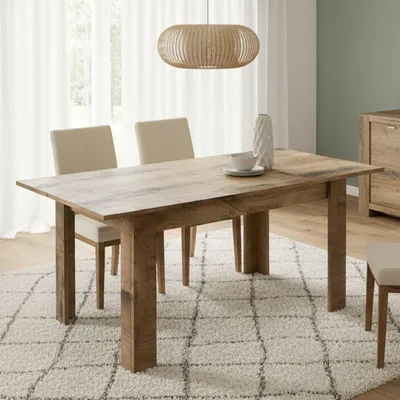 Immagine prodotto di Dmora Tavolo Allungabile Takumi 90x137x79h cm Marrone Acacia, Allungabile 10 Posti Italy