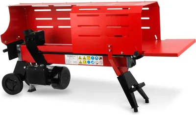 Productafbeelding van Hydraulische houtsplijter 230V met 7 ton splijtkracht en beschermkooi voor brandhout tot 52 cm