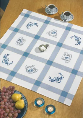 Immagine prodotto di Tovaglia da ricamo "Küche i", motivo a punto croce, 85x85 cm, codice prodotto 44-1702